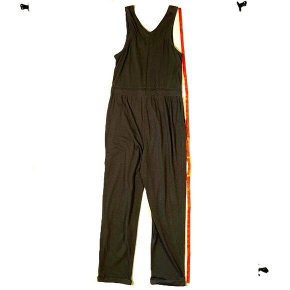 Caslon Sleeveless Slub Jumpsuit Size M Gray Green - Picture 8 of 16